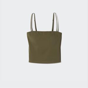 NWT Uniqlo AIRism Cotton Cropped Tube Bra Top